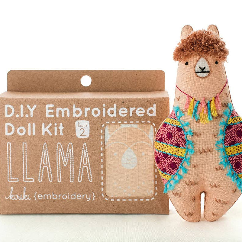 Llama - Embroidery Kit - Freshie & Zero Studio Shop