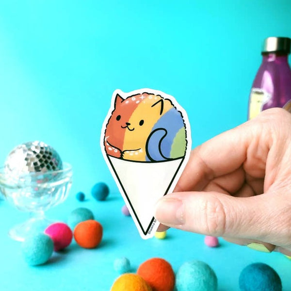 Cool Cat Snowcone Sticker - Freshie & Zero Studio Shop
