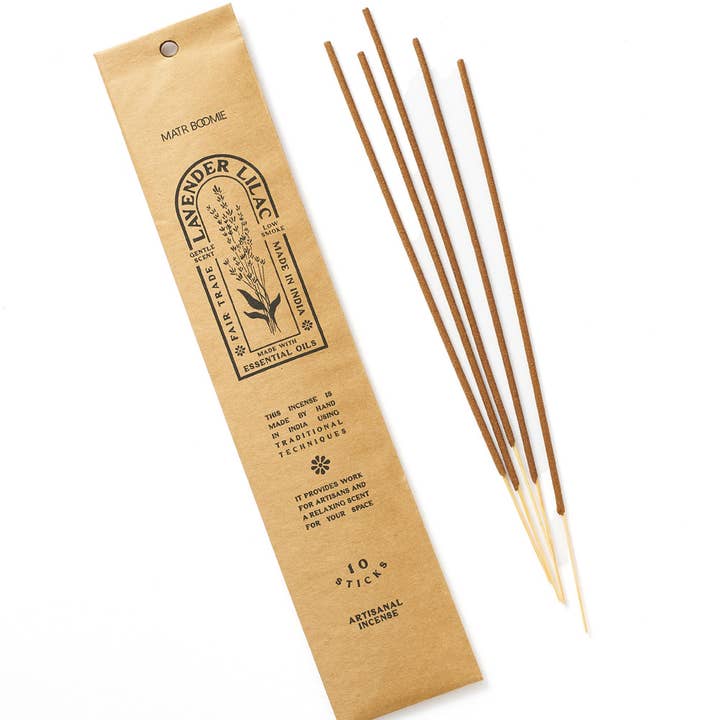 Lavender Lilac Incense - 10 Sticks, Low Smoke - Freshie & Zero Studio Shop