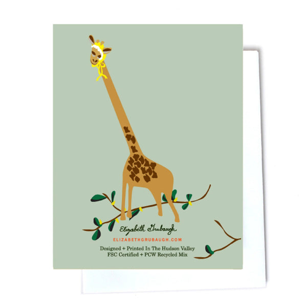 Giraffe Welcome Baby Greeting Card - Freshie & Zero Studio Shop