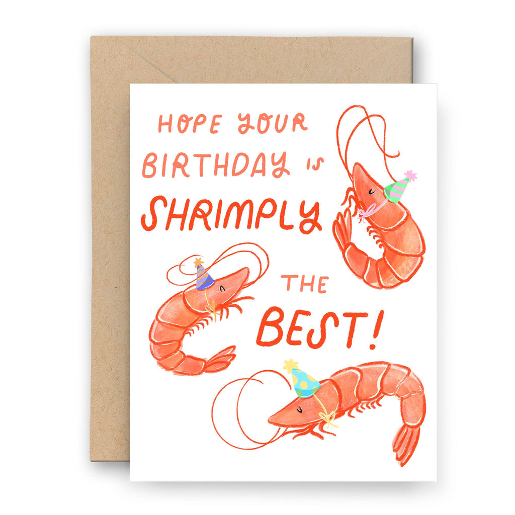 Shrimply the Best Birthday Card - Freshie & Zero Studio Shop