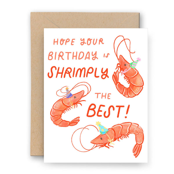 Shrimply the Best Birthday Card - Freshie & Zero Studio Shop