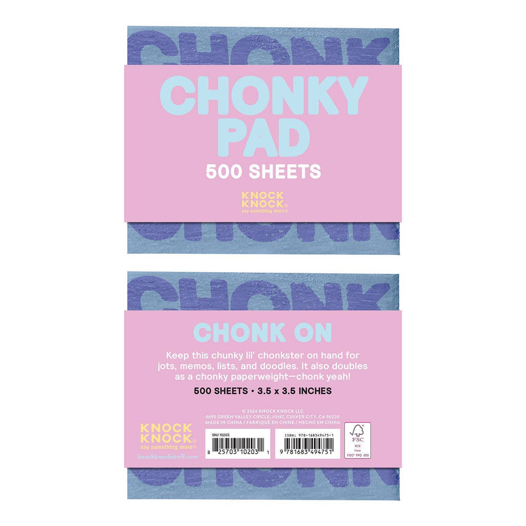 Keep On Chonkin’ Pug Notepad Cube - Freshie & Zero Studio Shop