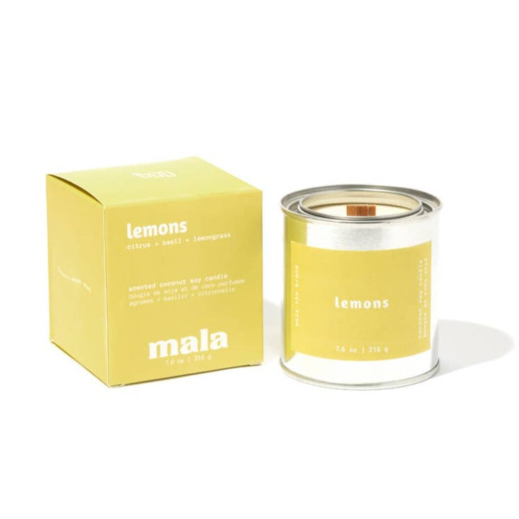 Mala Candle: Lemons | Citrus + Basil + Lemongrass - Freshie & Zero Studio Shop