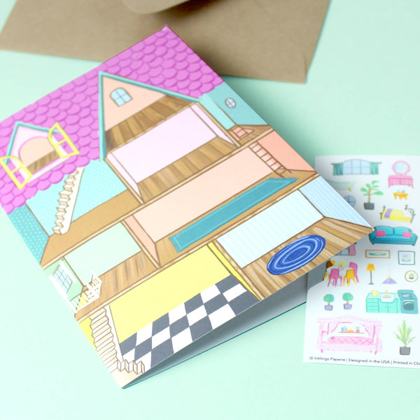 Dollhouse - Sticker Scene Card - Freshie & Zero Studio Shop