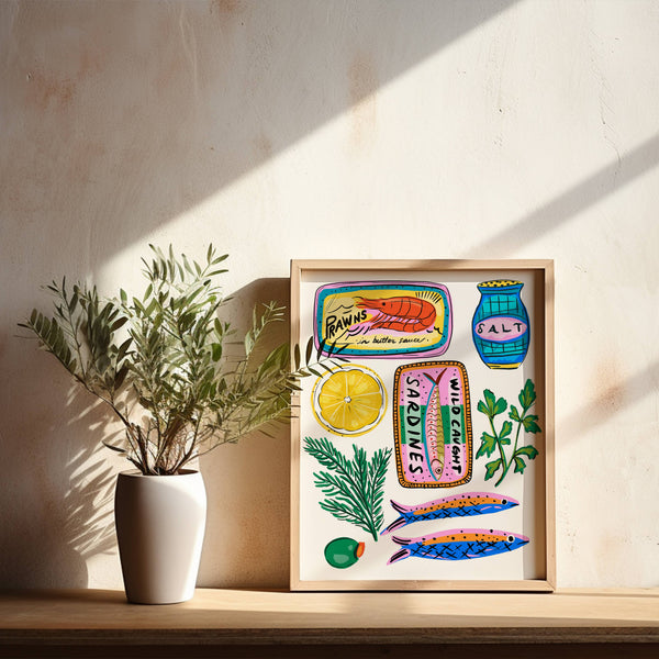 "Mediterranean Flavors" - 8" x 10" Art Print - Freshie & Zero Studio Shop