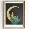 Phoebe in the Moon 8.5" X 11" | Janet Hill Art Print - Freshie & Zero Studio Shop