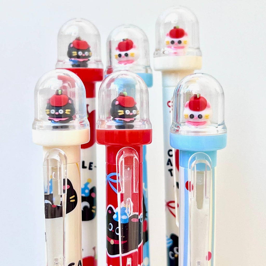 Apple Cat Retractable Dancing Gel Pen - Freshie & Zero Studio Shop