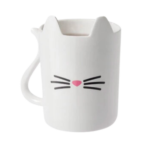 White Kitty Cat Mug - Freshie & Zero Studio Shop