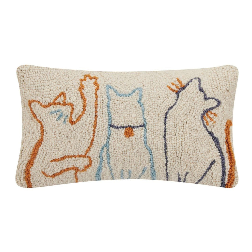 Cat Silhouettes Hook Pillow - Freshie & Zero Studio Shop