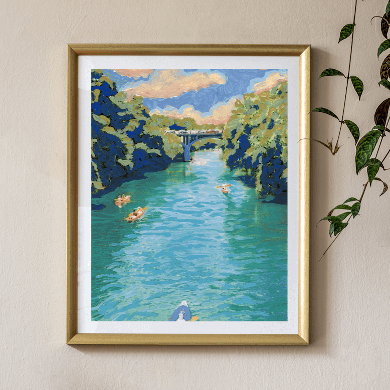 Barton Creek Austin Print: 8×10 - Freshie & Zero Studio Shop