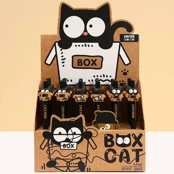 Cat in a Box Gel Pen - Freshie & Zero Studio Shop