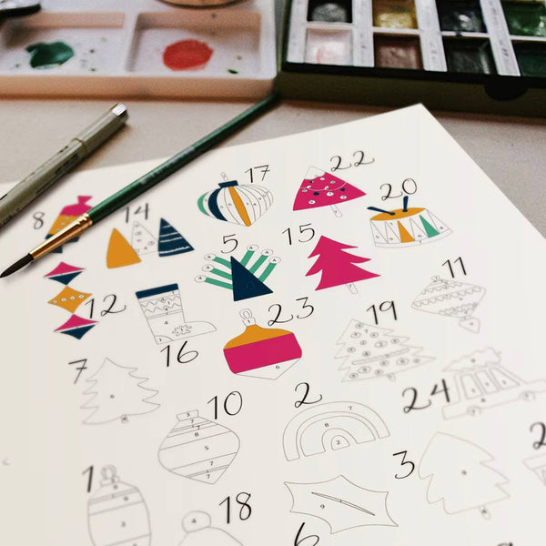 Advent Calendar Paint-By-Numbers Kit - Freshie & Zero Studio Shop