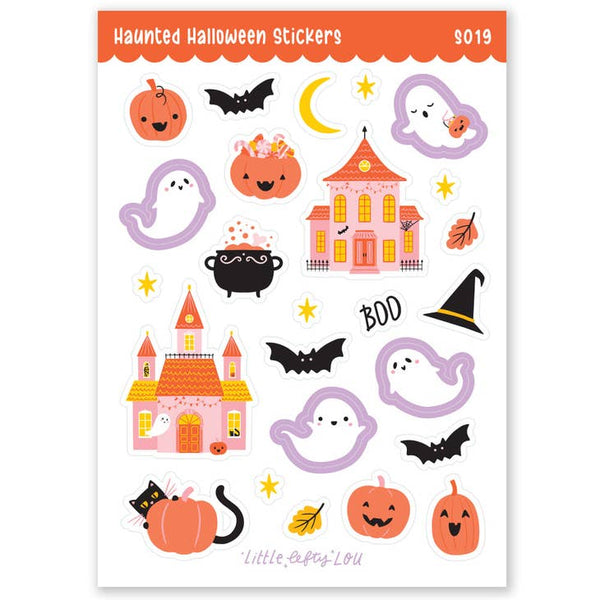 Haunted Halloween Sticker Sheet - Freshie & Zero Studio Shop