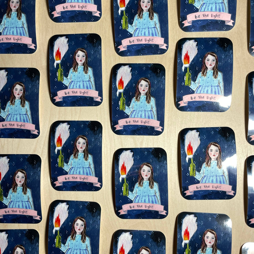 Be The Light Glossy Vinyl Sticker - Freshie & Zero Studio Shop