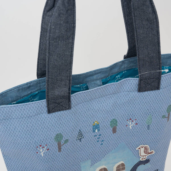 Cat Patrol Embroidered Tote Bag – Blue | Kusuguru Japan - Freshie & Zero Studio Shop