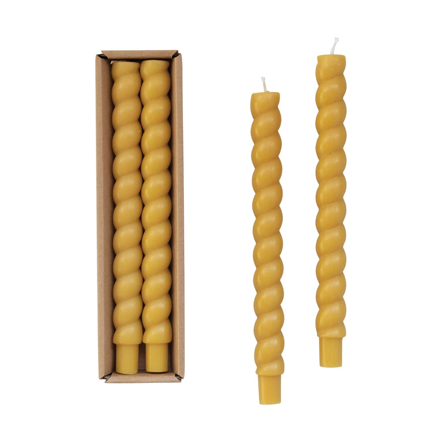 Twisted Taper Candles Set of 2 - 10 inch - Freshie & Zero Studio Shop