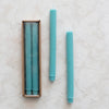 Pillar Candles Set of 2 - Turquoise 10 inch - Freshie & Zero Studio Shop
