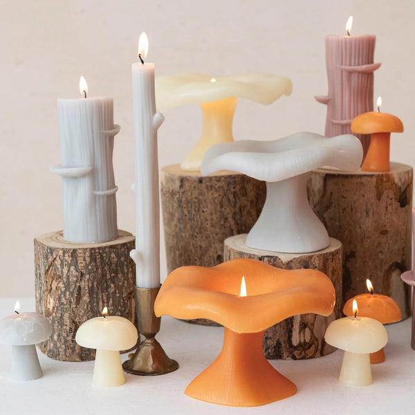 Mushroom Shaped Candle: Spice Orange - Freshie & Zero Studio Shop