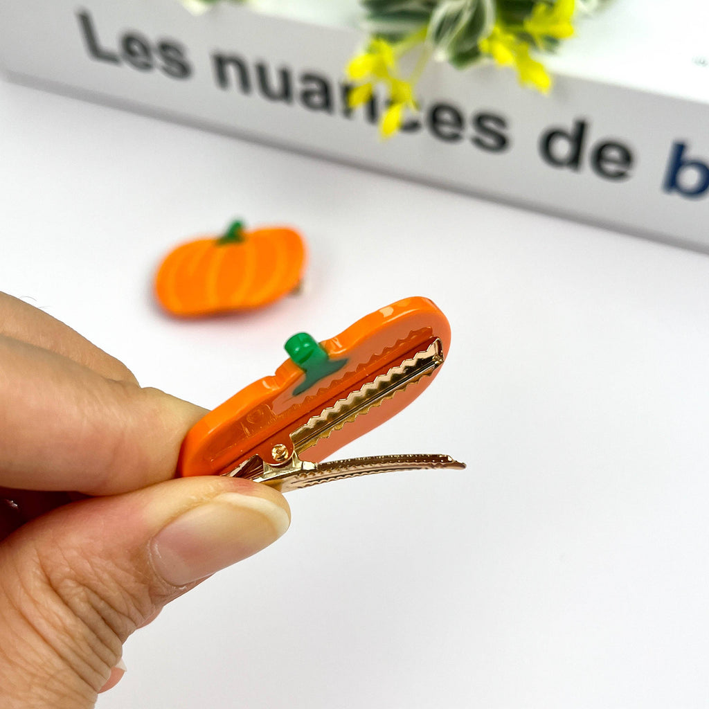 Acetate Pumpkin Hair Clip,Acetate Vegetable Duckbill Clip - Freshie & Zero Studio Shop