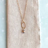 tidal blue little gemstone necklace - Freshie & Zero Studio Shop