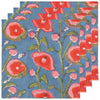 Poppy Block Print Napkins - Set of 4 - Freshie & Zero Studio Shop