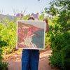 Caroline Clark Big Sur art print featuring a scenic coastal landscape in soft, natural tones