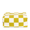 Fluf Traveller Toiletry Bag in checker pear green, a compact and stylish bag with zipper closure and durable fabric for travel essentials.
