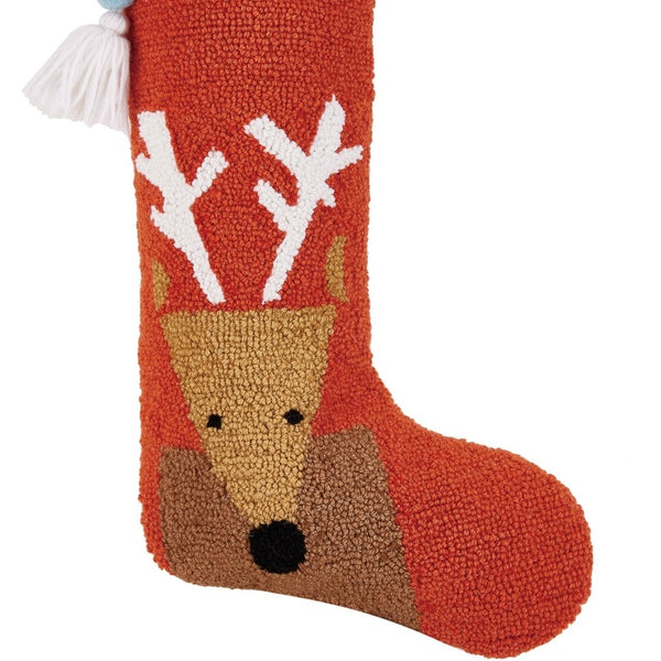 Reindeer Stocking With Pom Pom Tassel - Freshie & Zero Studio Shop