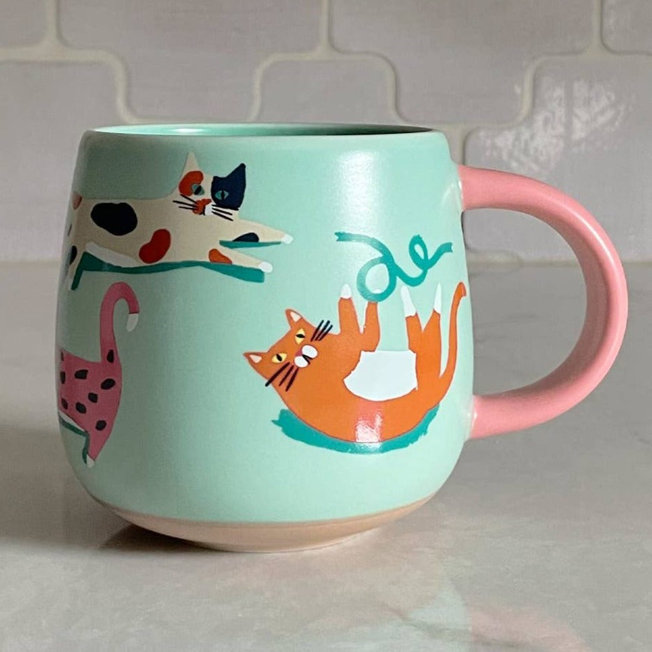 Playful Cats Ceramic Mug by Idlewild - Freshie & Zero Studio Shop