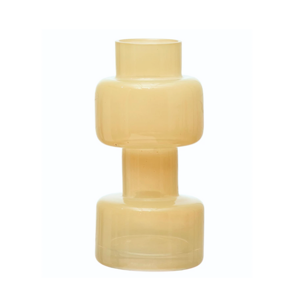 Modern Lemon Yellow Glass Vase - Freshie & Zero Studio Shop
