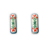 Handpainted Floral Bar Ceramic Stud Earrings - Freshie & Zero Studio Shop