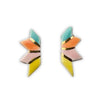 Prismatic Fan Ceramic Stud Earrings - Freshie & Zero Studio Shop