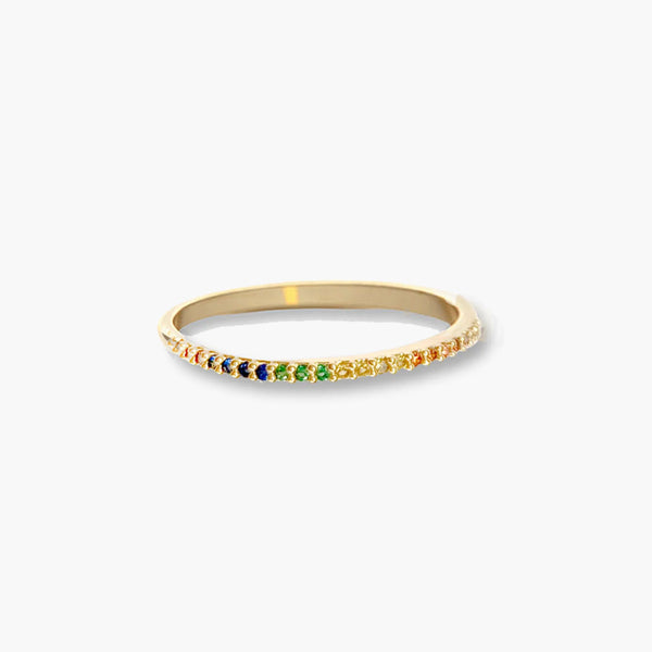 Crystal Rainbow Gold Ring - Freshie & Zero Studio Shop
