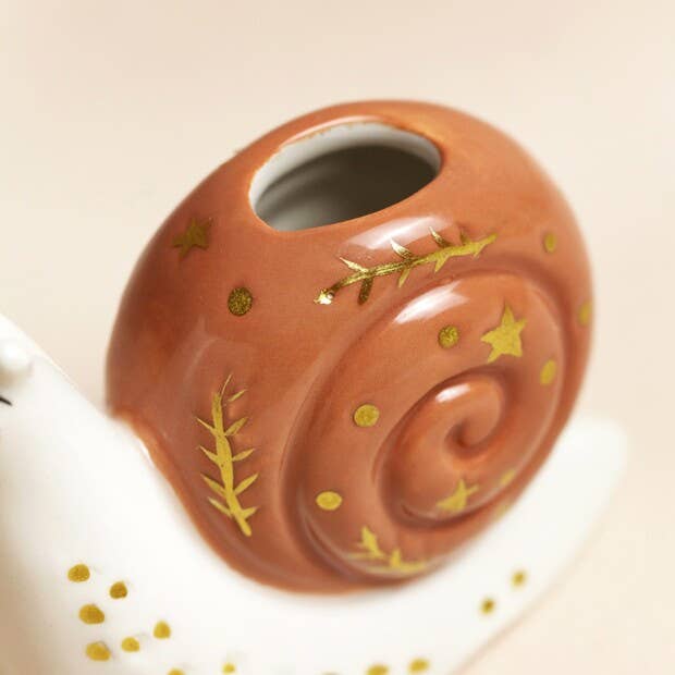 Tiny Snail Ceramic Bud Vase - Freshie & Zero Studio Shop