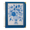 Academic planner 2025 2026 with blue floral design 