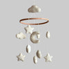 Moon & Stars White Felt Baby Mobile - Freshie & Zero Studio Shop