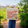 Caroline Clark Desert Mountain #29 art print featuring a minimalist desert mountain landscape in earthy tones
