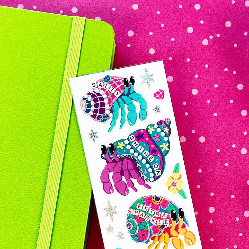 Crabby but cute Sticker Sheet by Pipsticks - Freshie & Zero Studio Shop