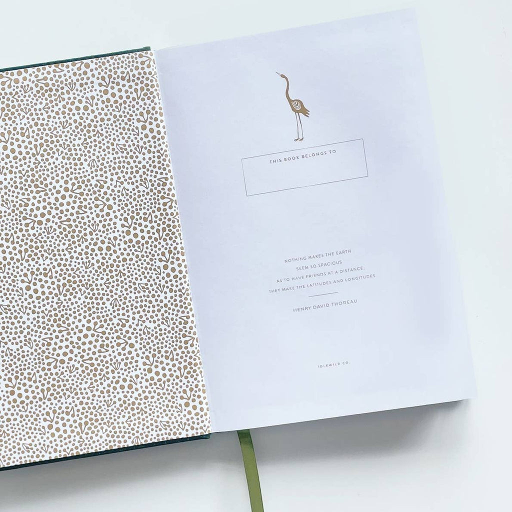 Crane Address Book (Green) by Idlewild - Freshie & Zero Studio Shop