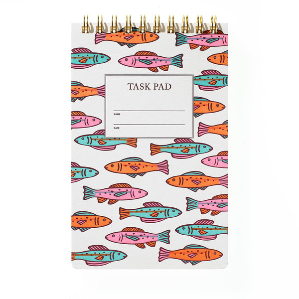Colorful Fish: Task Pad Notebook by Shorthand Press - Freshie & Zero Studio Shop