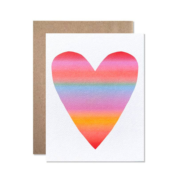 Large Gradient Heart Cards: Set Of 8 - Freshie & Zero Studio Shop