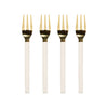 White and Gold Dessert Fork Set By Danica Heirloom - Freshie & Zero Studio Shop