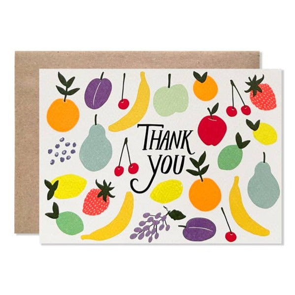Boxed Note Cards: Thank You Neon Fruit - Freshie & Zero Studio Shop