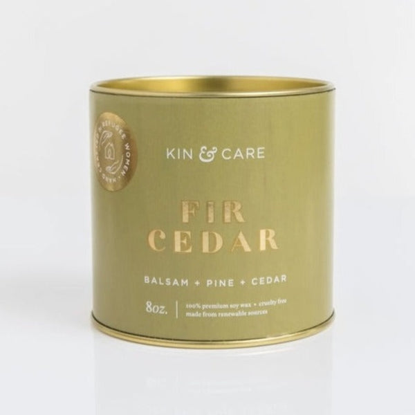 Candle by Kin & Care: Cedar & Fir - Freshie & Zero Studio Shop