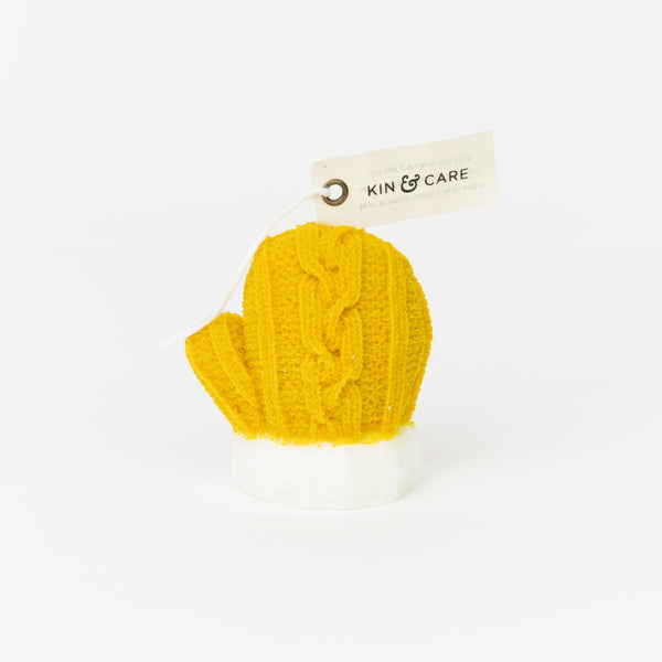 Mitten Shaped Candles by Kin & Care: Mustard - Freshie & Zero Studio Shop