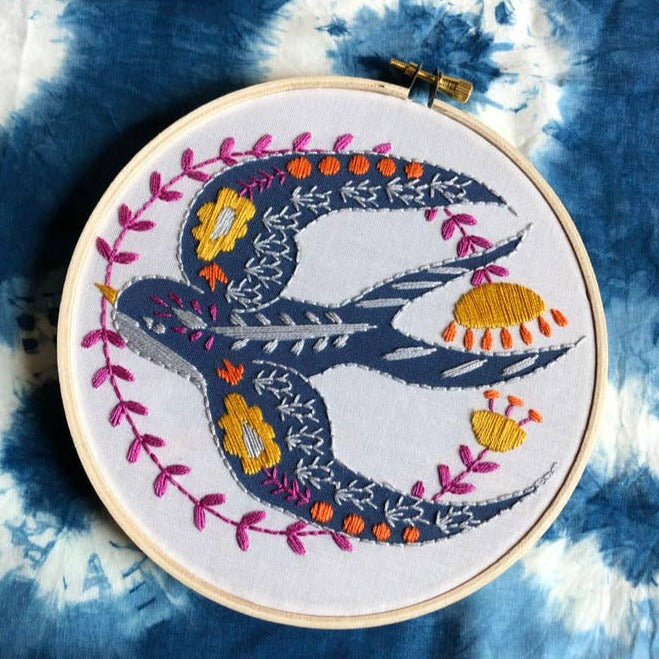 Embroidery Kit - Swallow - Freshie & Zero Studio Shop