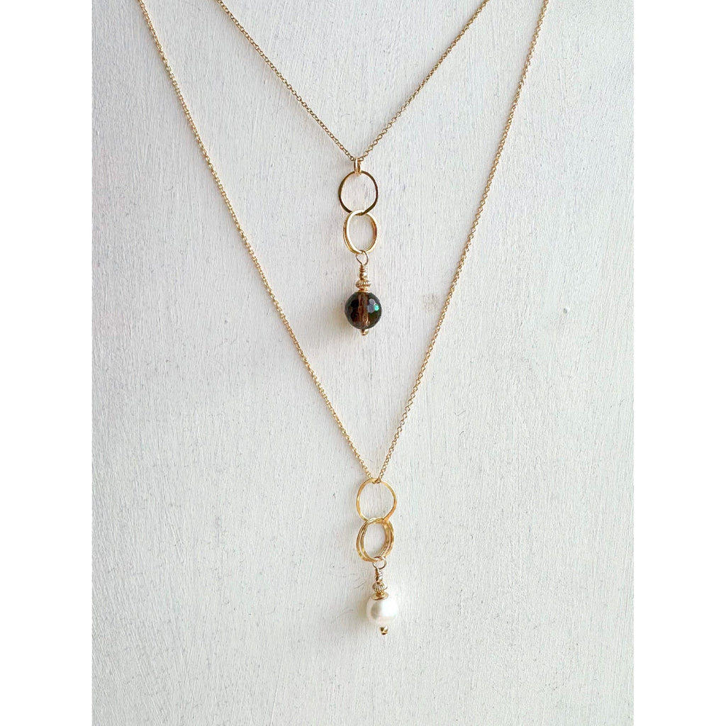 ella drop necklace with teal fluorite - Freshie & Zero Studio Shop