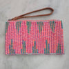 Coral Turquoise Pure Cotton Leather Unisex Beaded Wristlet - Freshie & Zero Studio Shop