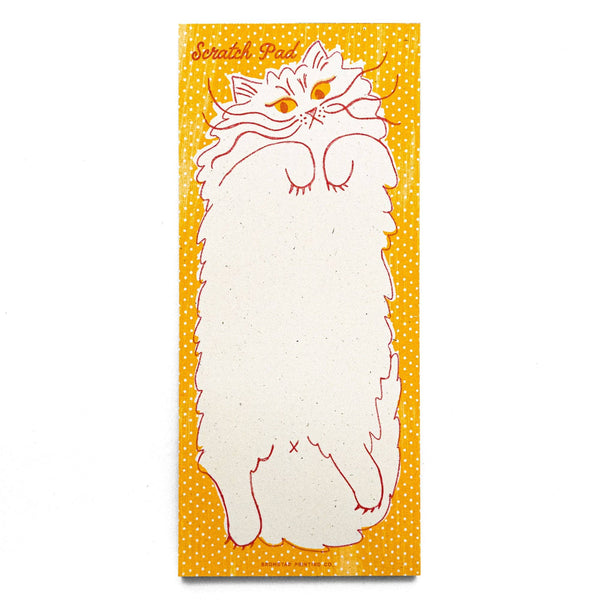 Scratch Pad Cat - Risograph Notepad - Freshie & Zero Studio Shop